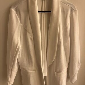 Bar III White Elegant Shawl Collar Blazer